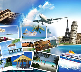 Collage of travel images